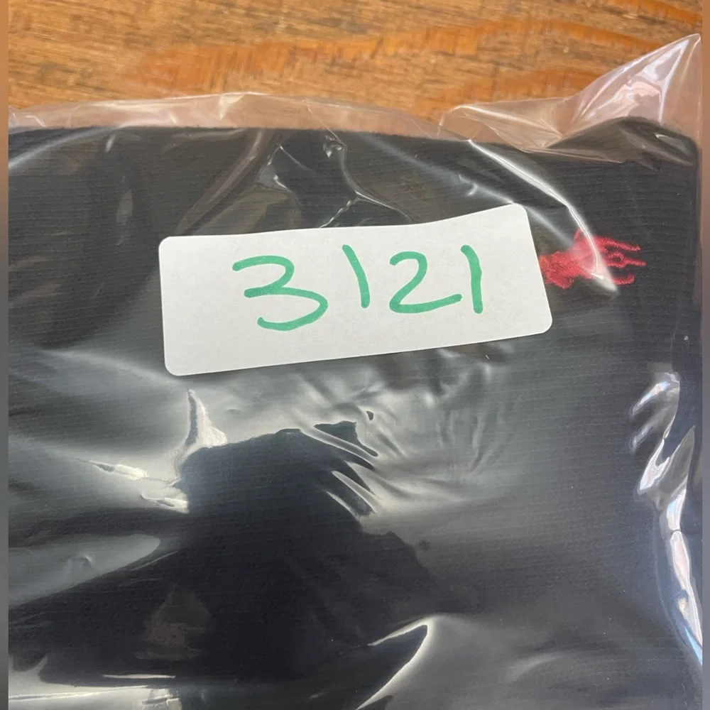 Ralph Lauren boys size 8 1/4 zip sweater black red pony